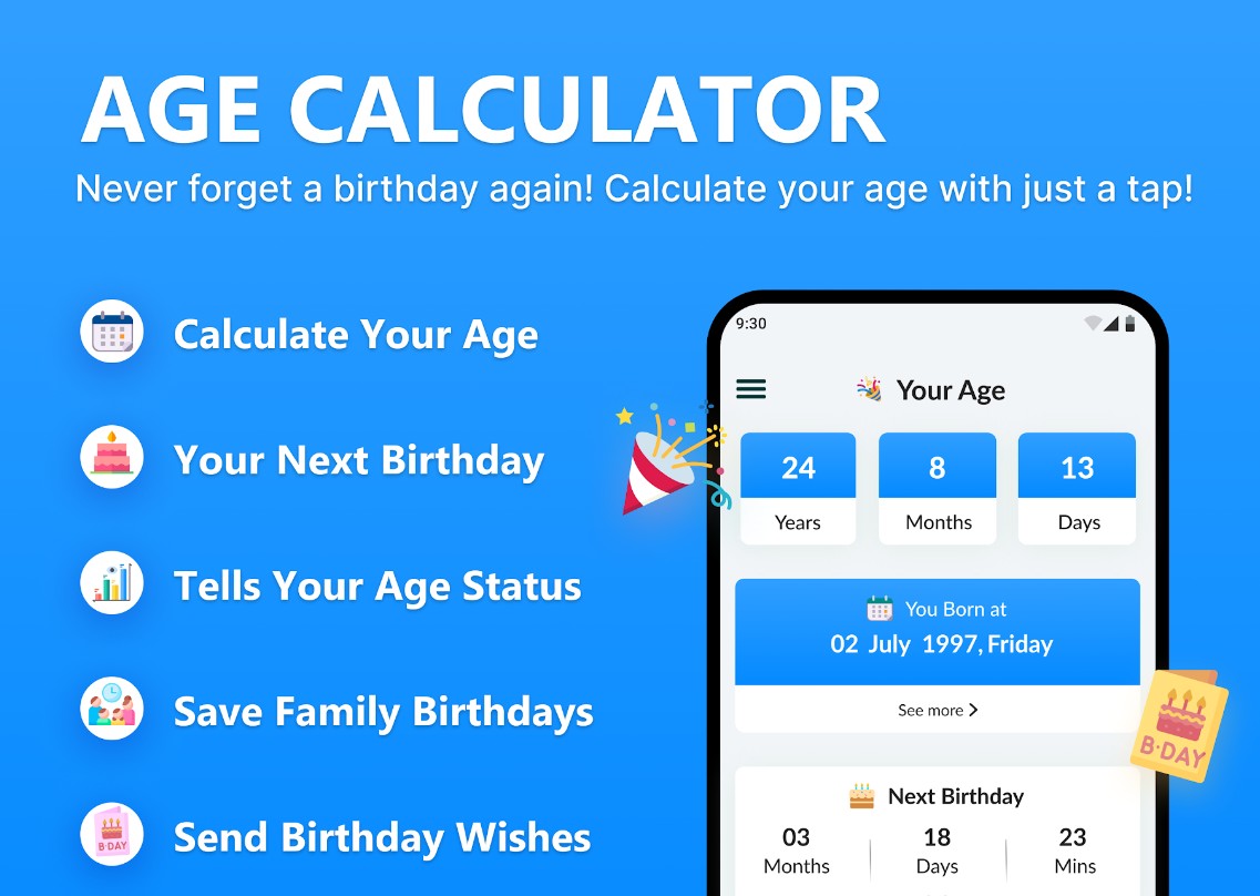 Age Calculator: Bday Countdown
1