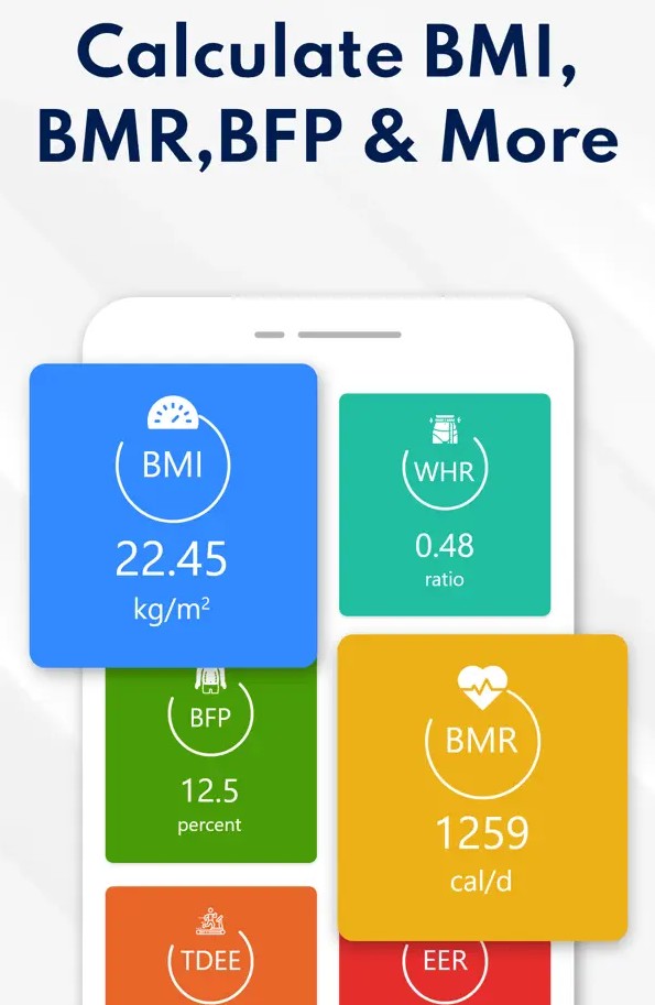 BMI, BMR & Body Fat Calculator2