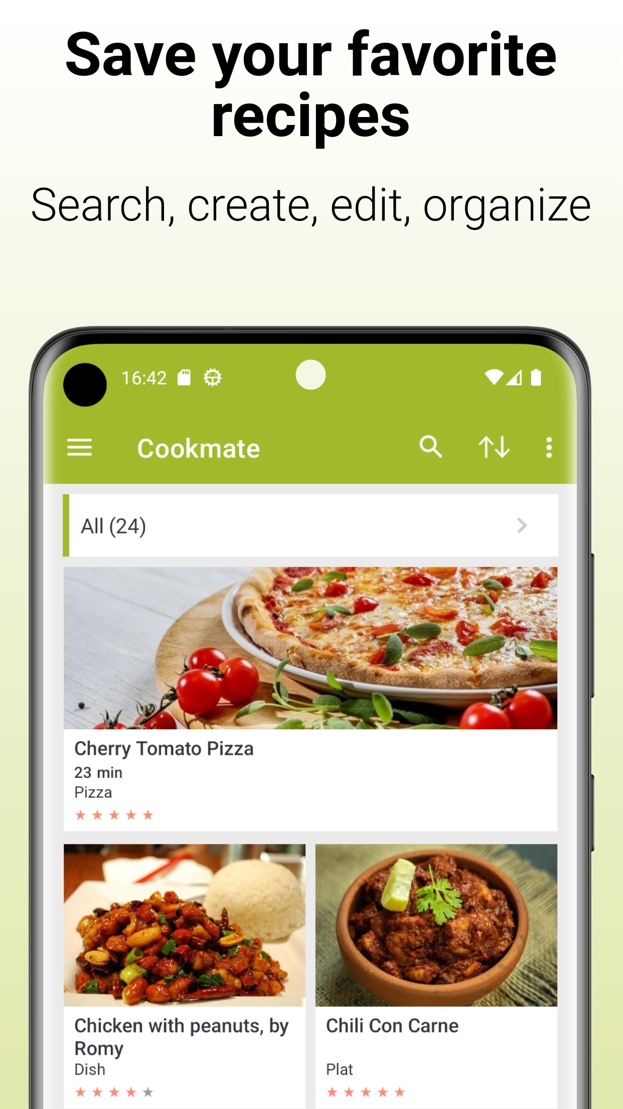 app for writing recipes