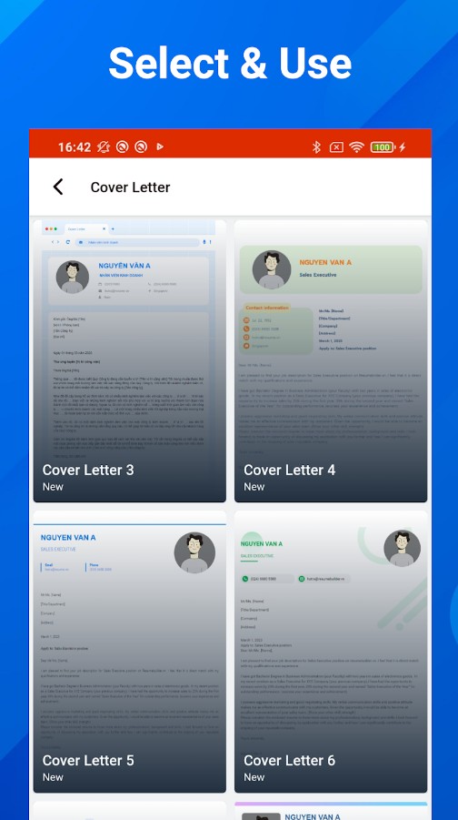 Cover Letter for Job App
2