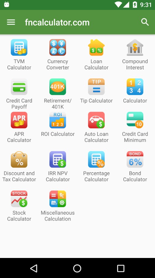 Financial Calculators
1