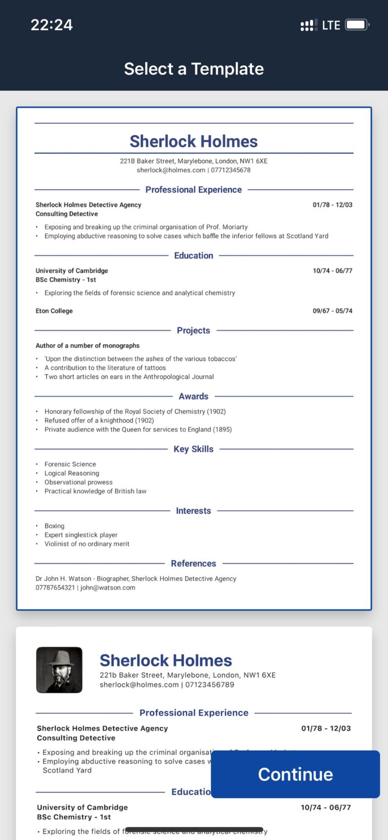 7 Free Resume Templates Apps for Android & iOS | Freeappsforme - Free ...