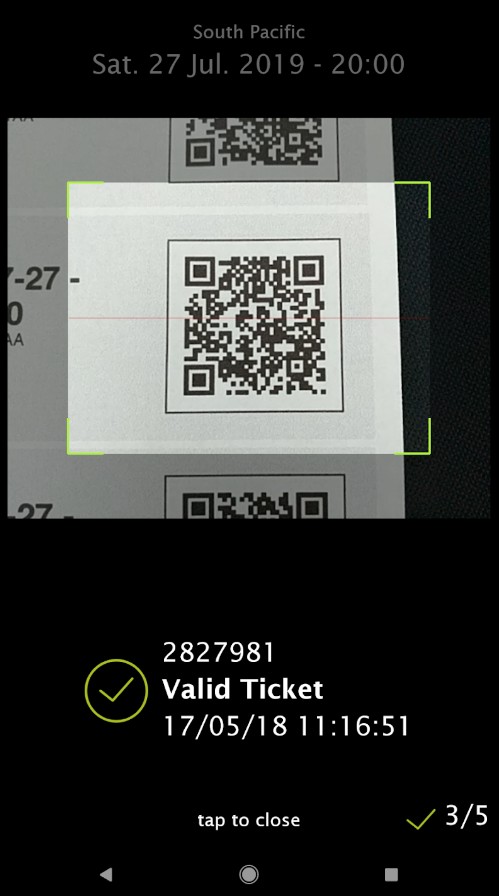 Tickets scanner
2