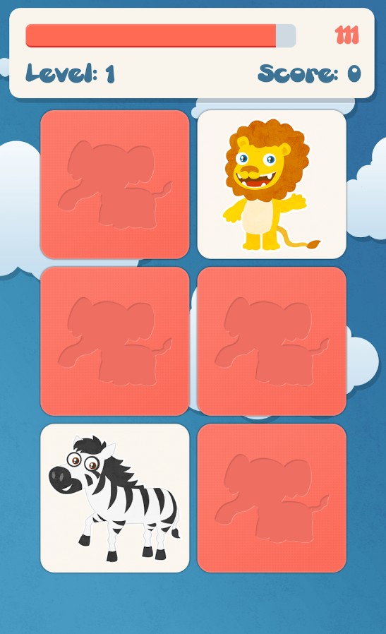 Animals memory game for kids
1