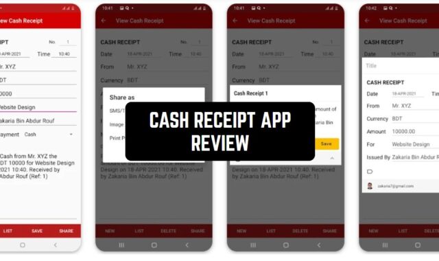 Cash Receipt App Review