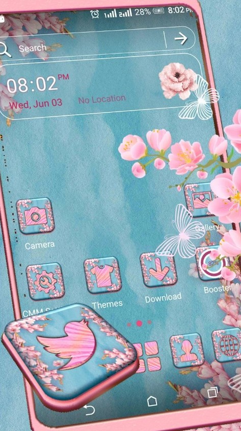 Pink Spring Flowers Theme
1