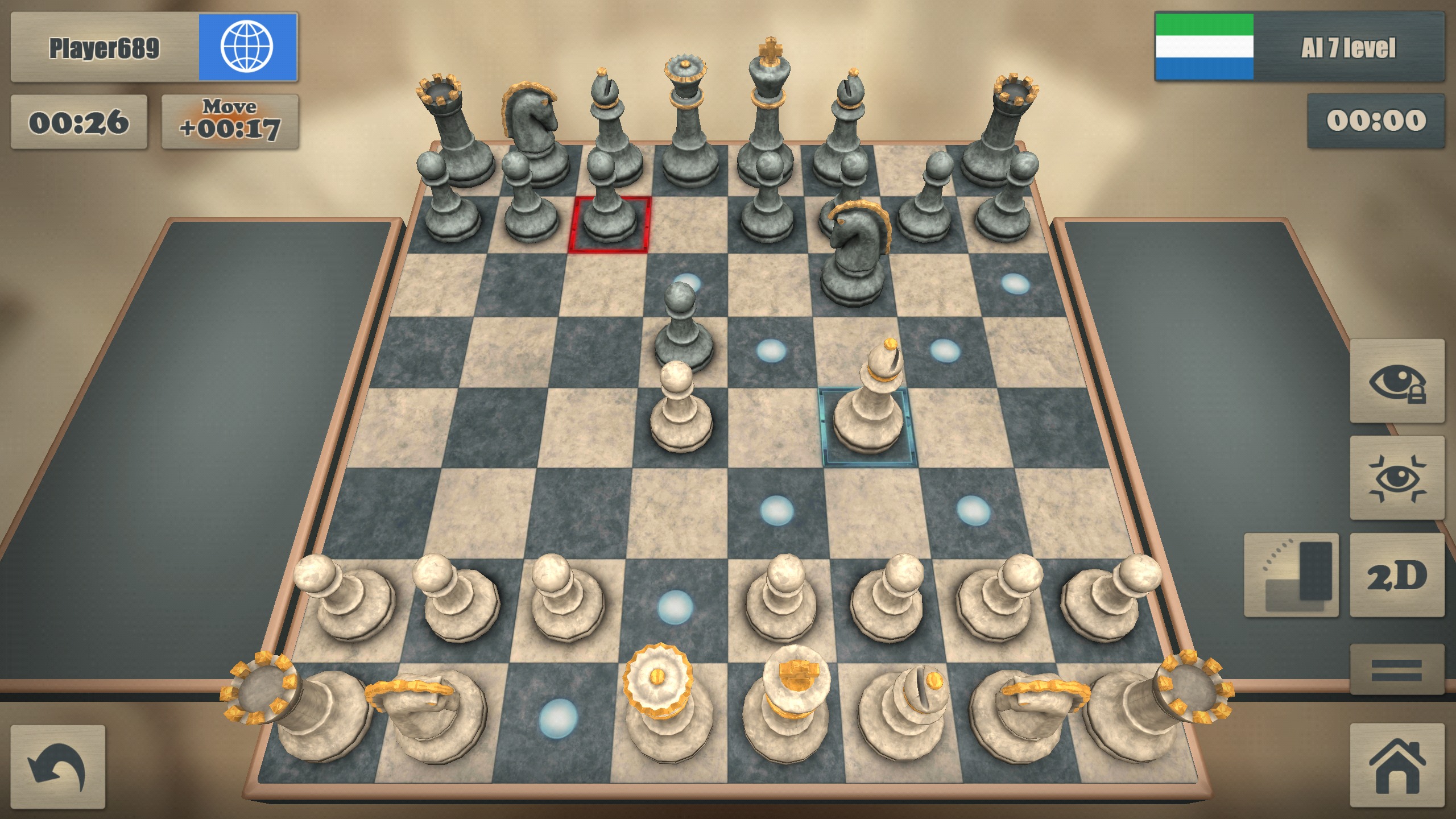SparkChess Pro (by Media Division SRL) - chess game for Android and iOS -  gameplay. 