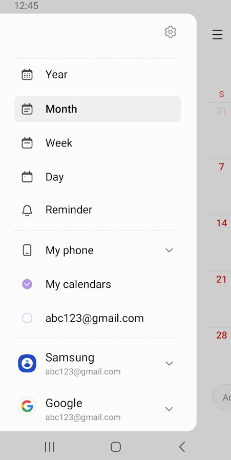 Samsung Calendar
1