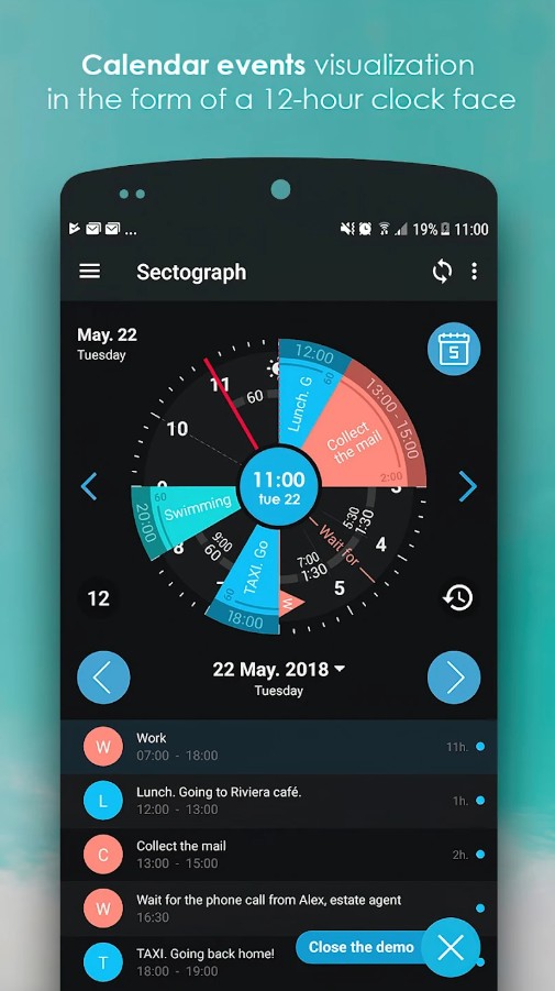 Sectograph. Day & Time planner
2