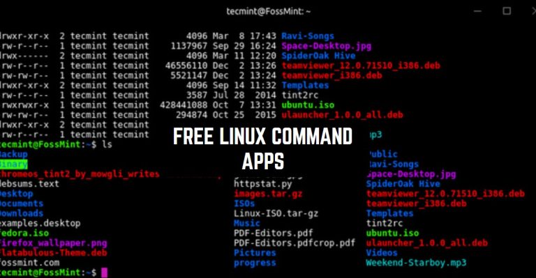FREE LINUX COMMAND APPS