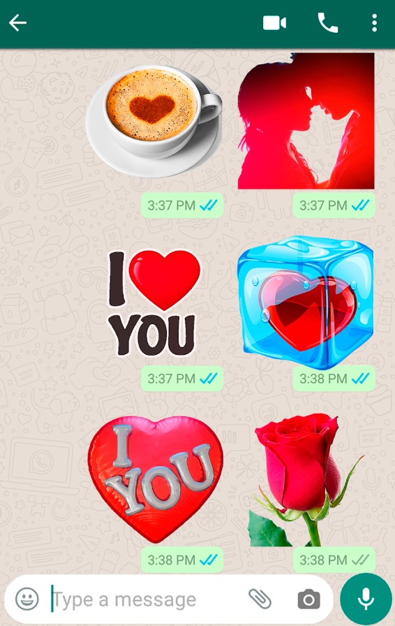 Romantic stickers for WhatsApp1