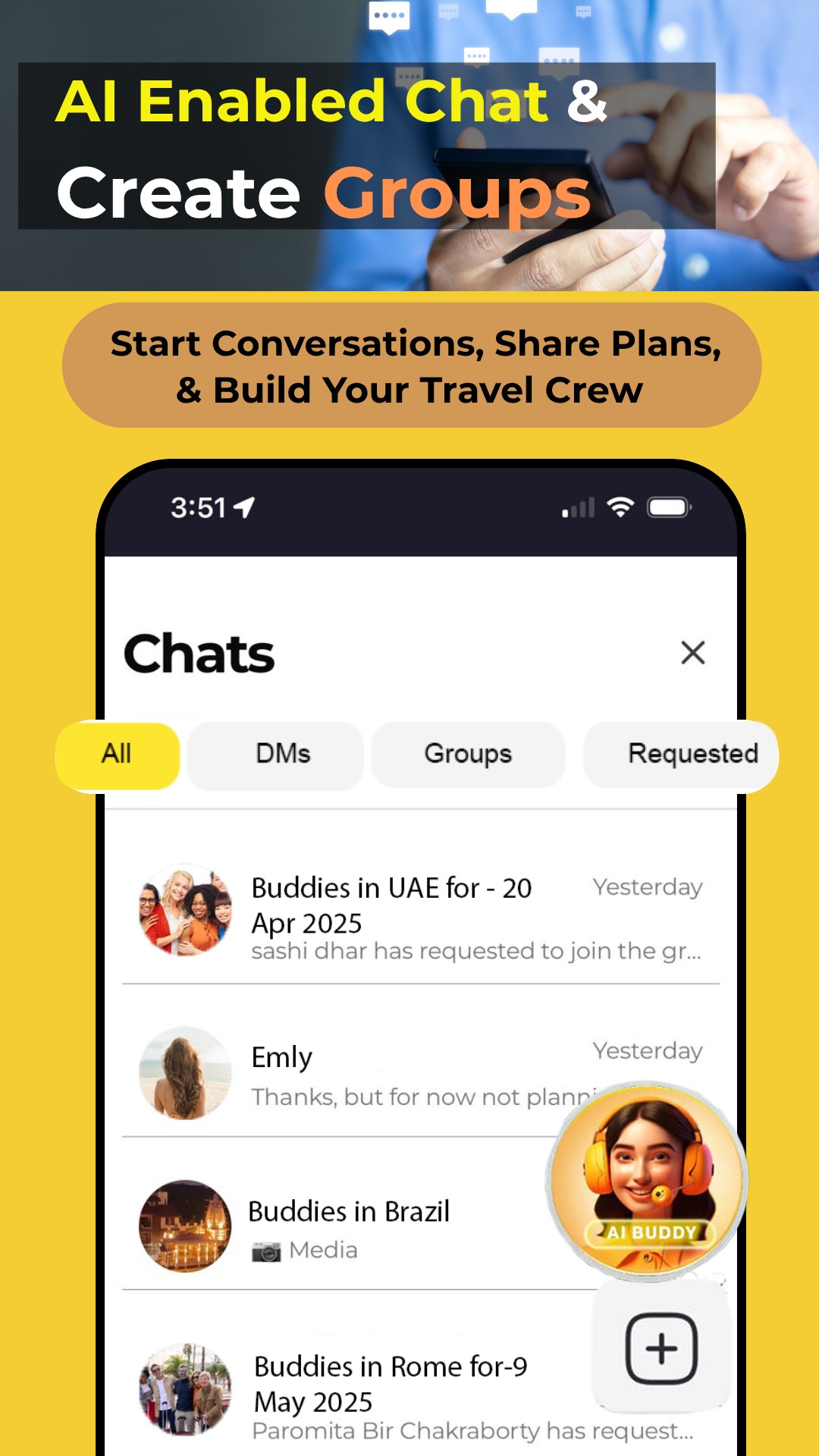 Travel Buddy Find, Chat, Book2