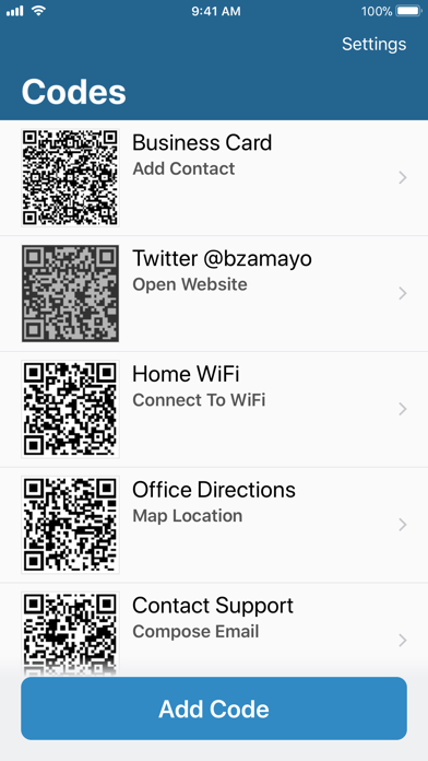 Visual Codes screenshot
